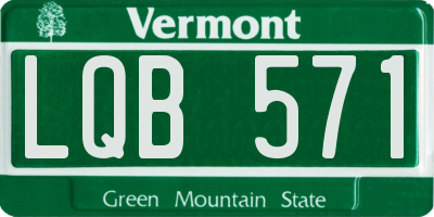 VT license plate LQB571