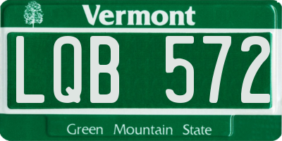 VT license plate LQB572
