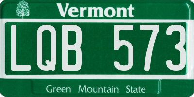 VT license plate LQB573