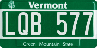 VT license plate LQB577