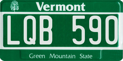 VT license plate LQB590