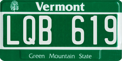 VT license plate LQB619