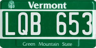 VT license plate LQB653