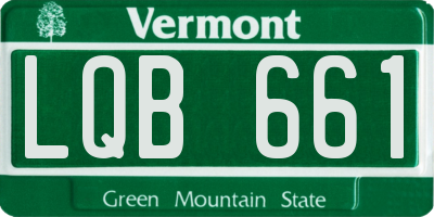 VT license plate LQB661