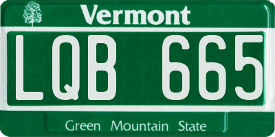VT license plate LQB665