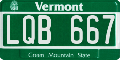 VT license plate LQB667