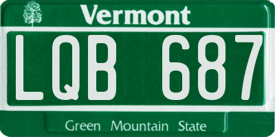 VT license plate LQB687