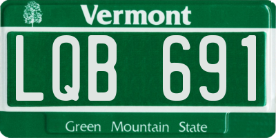VT license plate LQB691