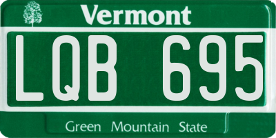 VT license plate LQB695