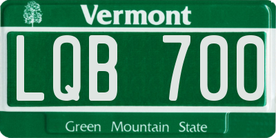 VT license plate LQB700