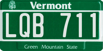 VT license plate LQB711