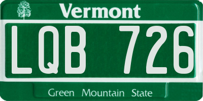 VT license plate LQB726