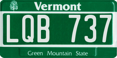 VT license plate LQB737