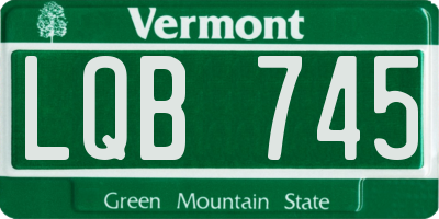 VT license plate LQB745