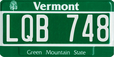 VT license plate LQB748