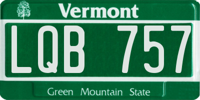VT license plate LQB757