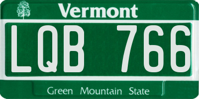 VT license plate LQB766