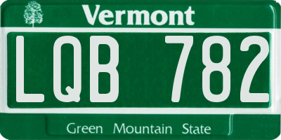 VT license plate LQB782