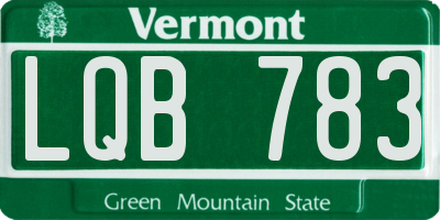 VT license plate LQB783
