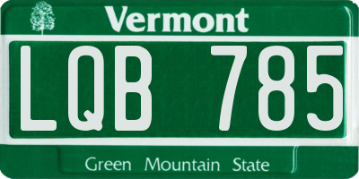 VT license plate LQB785