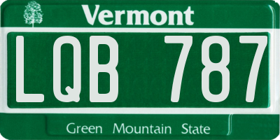 VT license plate LQB787