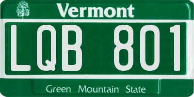 VT license plate LQB801