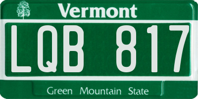 VT license plate LQB817