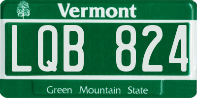 VT license plate LQB824