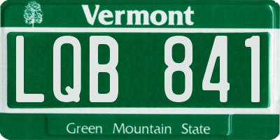 VT license plate LQB841