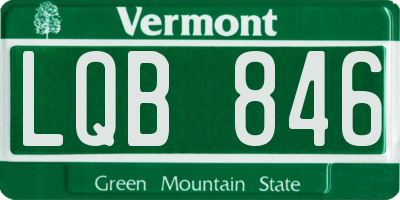 VT license plate LQB846