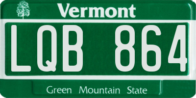 VT license plate LQB864