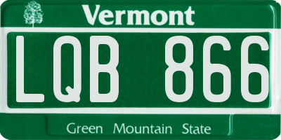VT license plate LQB866