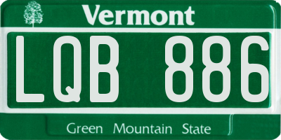 VT license plate LQB886