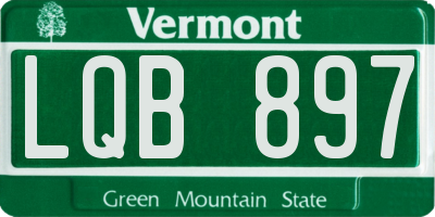 VT license plate LQB897