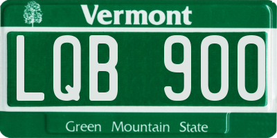 VT license plate LQB900