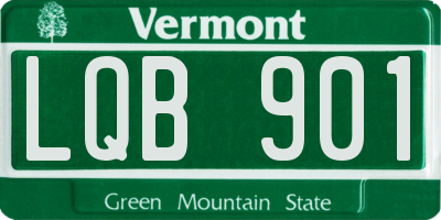 VT license plate LQB901
