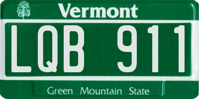 VT license plate LQB911