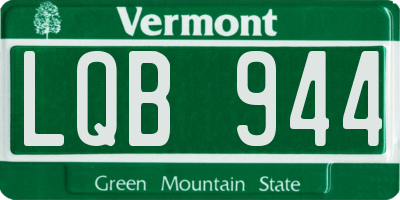 VT license plate LQB944