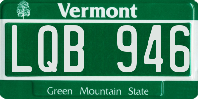VT license plate LQB946
