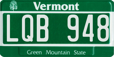VT license plate LQB948