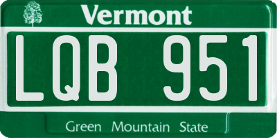 VT license plate LQB951