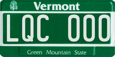 VT license plate LQC000