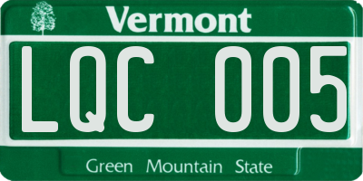 VT license plate LQC005