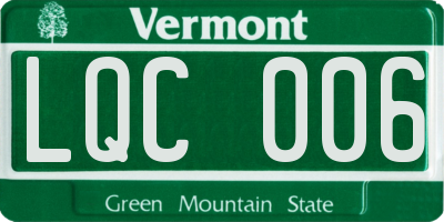 VT license plate LQC006