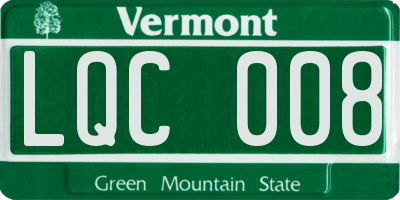 VT license plate LQC008