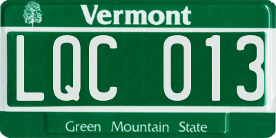 VT license plate LQC013
