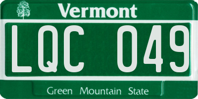 VT license plate LQC049