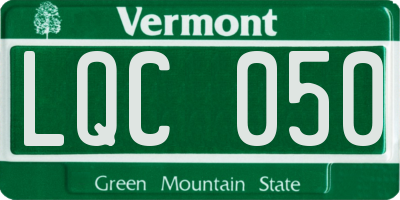 VT license plate LQC050