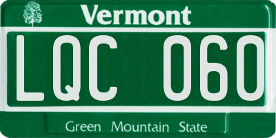 VT license plate LQC060