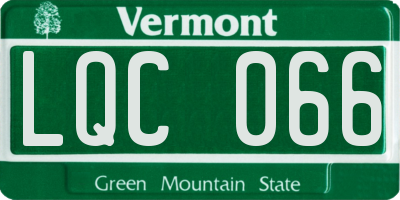 VT license plate LQC066